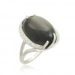 S925 Sterling Silver Moonstone & Agate Ring For Women - Adjustable, Handmade Turkish Style